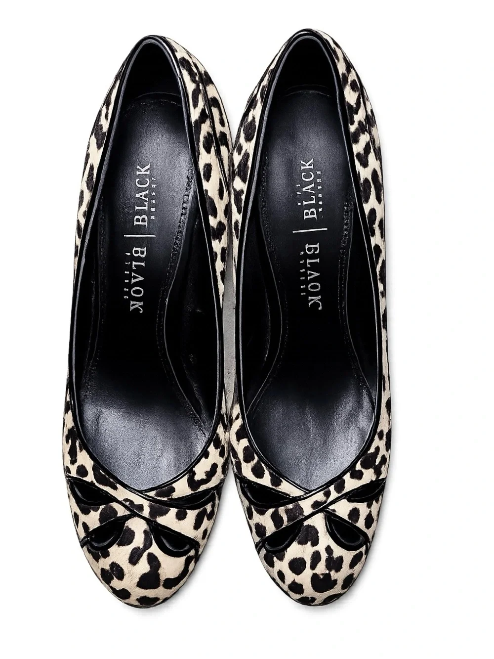 White House Black Market Leopard Print Peep Toe Heels Size 8.5 | Animal Print - Picture 3 of 6